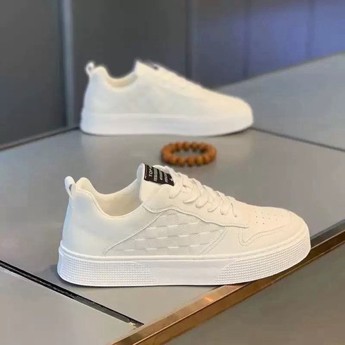 Men white trainers casual - white,