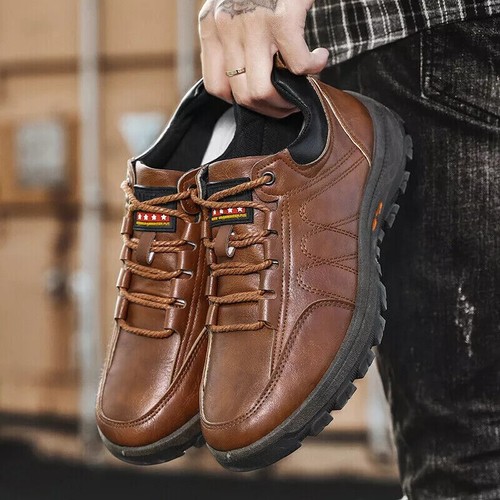 Mens leather shoes trainers - mens,